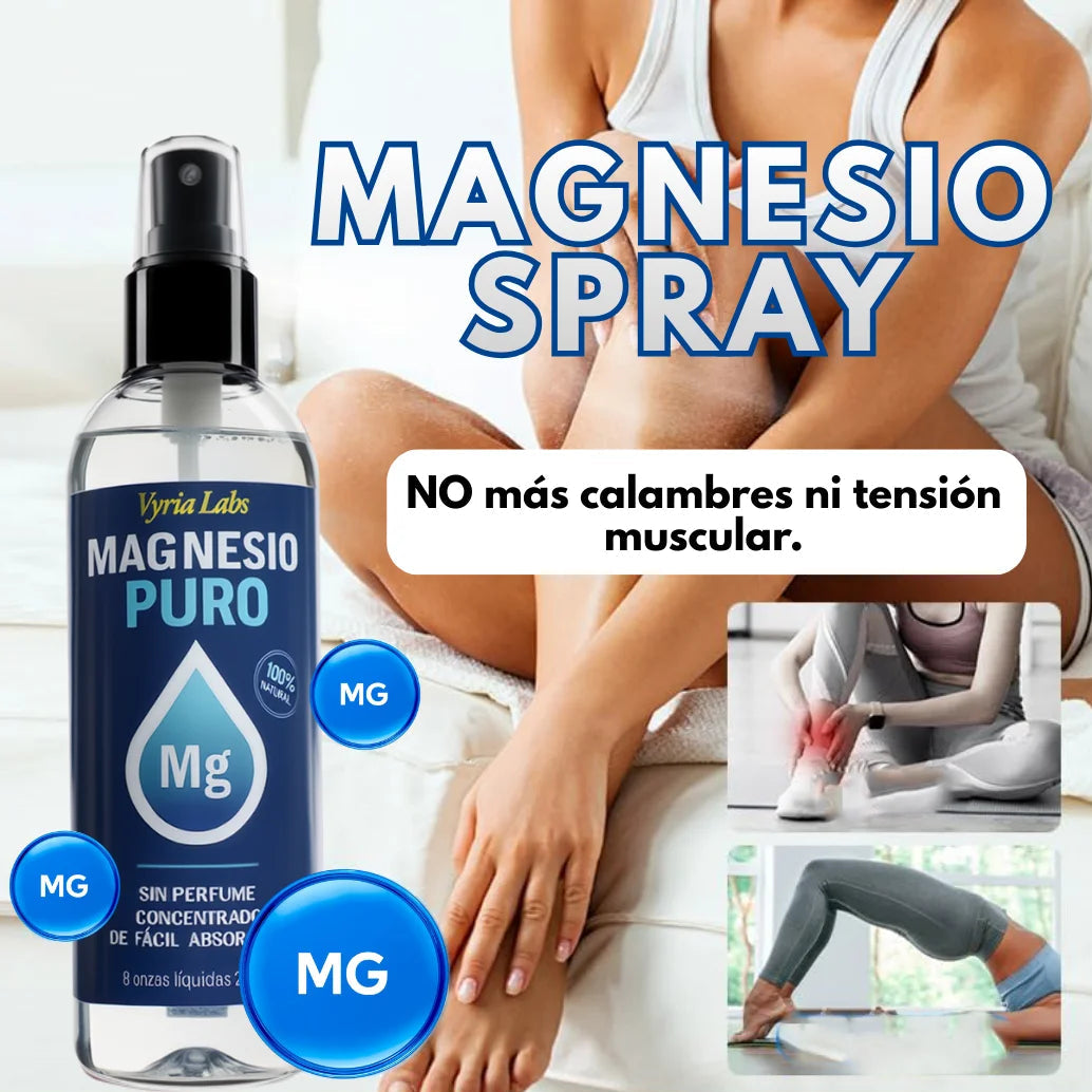 SPRAY DE MAGNESIO - Alivia el dolor y mejora el descanso